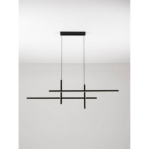 Nova Luce ANTAMA Hanglamp voor aan het plafond, Sandy Black Triac dimbare LED 40W 1200lm 3200K