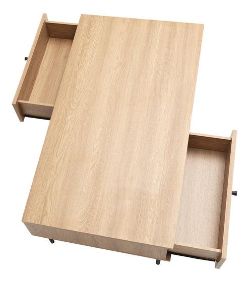 Rebellenclub Salontafel Berley - Eiken met Rattan