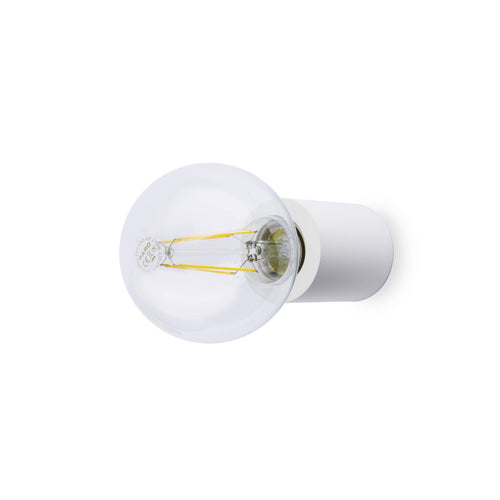 Faro Ten - 1 Licht Binnenkaars Wand- / Plafondlamp Wit, E27