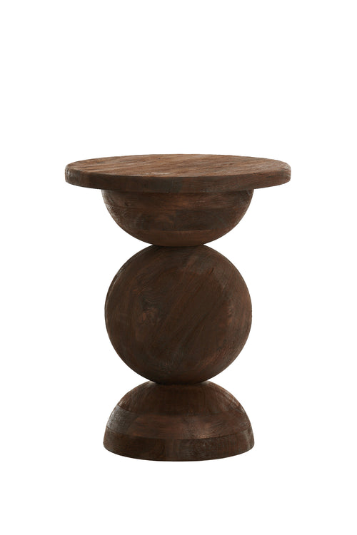 Light & Living bijzettafel MIRTO - Ø40x50cm - bruin - vtwonen shop