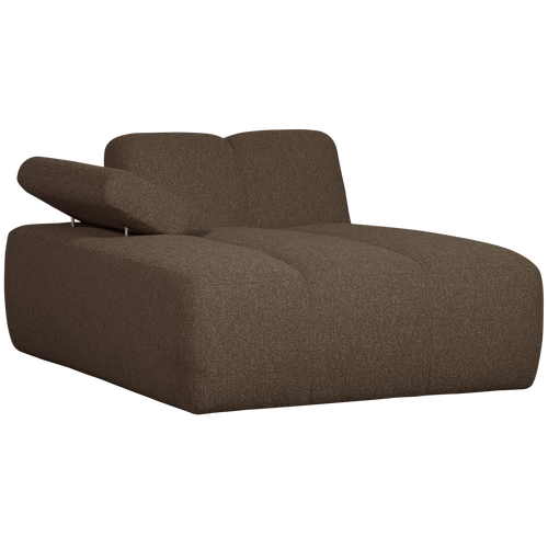 WOOOD chaise longue element links Mojo - Bouclé - Bruin - 74x162x122cm - vtwonen shop