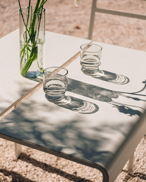 noo.ma Oto Table 80 x 80 cm - stalen buitentafel, Piazza Beige