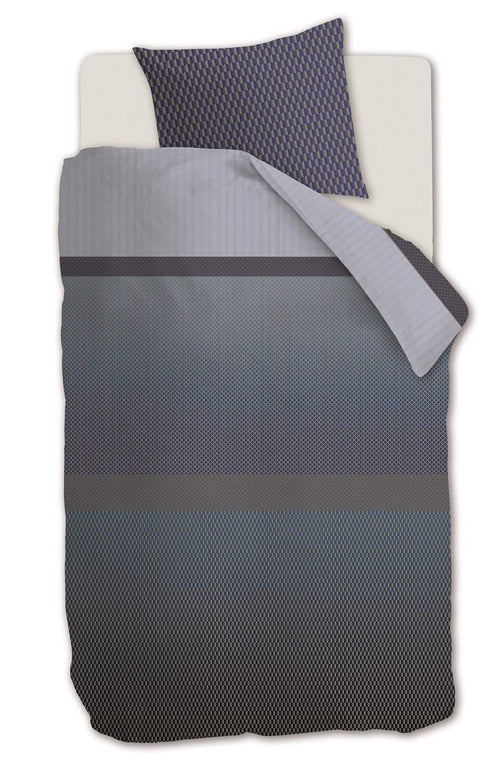 Kardol dekbedovertrek Sashiko - 140x200/220 cm - blauw grijs - vtwonen shop