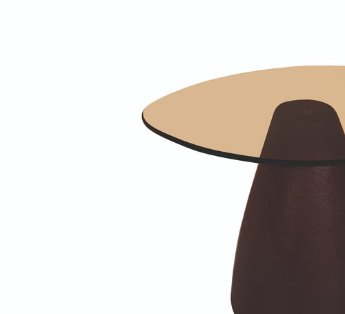 Brix bijzettafel Mylon Burgundy - 50cm - bruin