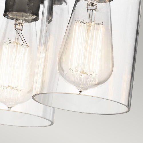 Elstead Brinley - 3 Lichts Inbouw Plafondlamp Geborsteld Nikkel, E27