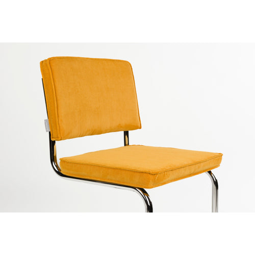 Zuiver Ridge Rib Eetkamerstoelen  Geel - Set van 2 - vtwonen shop