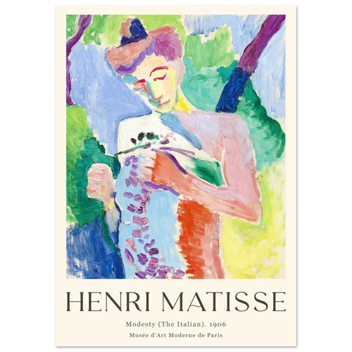 Artfulprints  Matisse - Modesty 1906   poster A4 21x29.7 cm - vtwonen shop