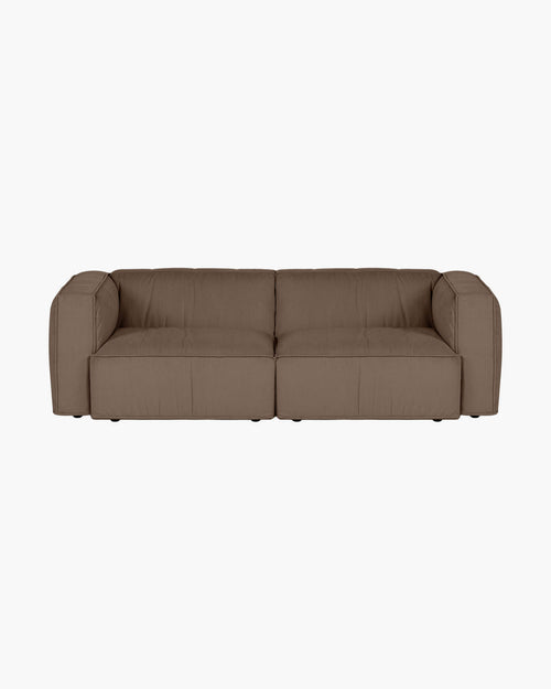 noo.ma Lobi 3-zits slaapbank - Mocha Brown corduroy, 140x190 cm slaapfunctie