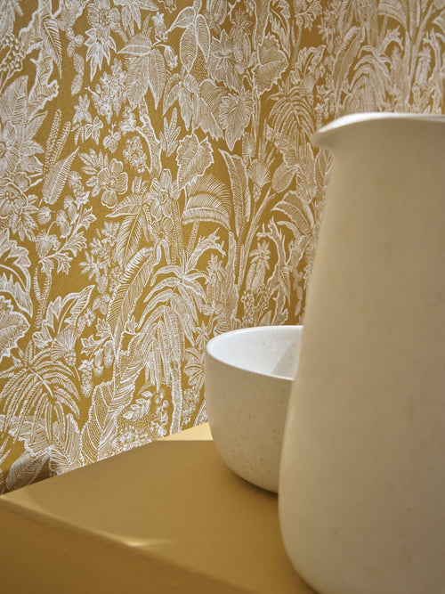 Masureel behang bloemen geel - 53 cm x 10.05 m - 630981 - vtwonen shop