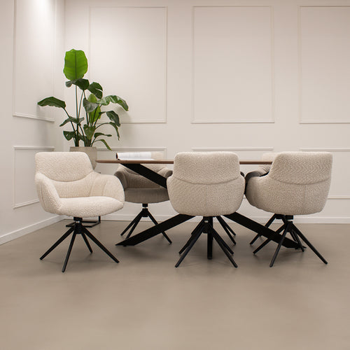 Kick draaistoel Fer - Donkergrijs - vtwonen shop