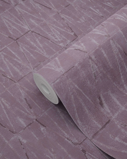 ESTAhome behang grafische lijnen mauve paars - 50 x 900 cm - 131416 - vtwonen shop