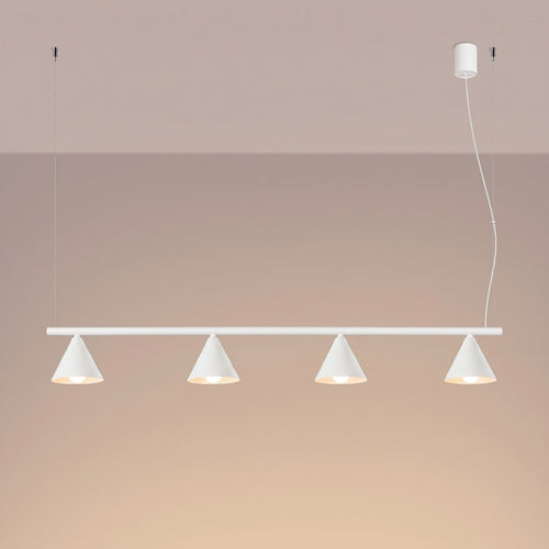 Sollux Lighting Kroonluchter NOX 4L wit - 122x14x215cm