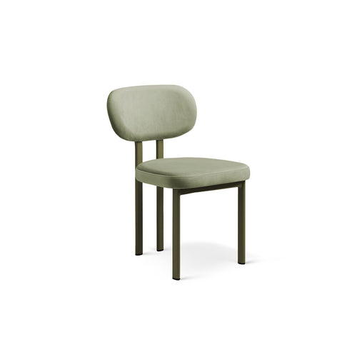 Set van 2 fluwelen stoelen Sam flueel groente - 52x51x82cm