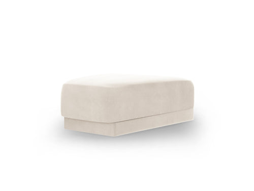 Micadoni Poef Miley flueel, lichtbeige - 79x88x40cm