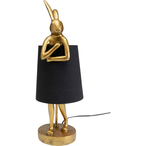 Kare Design tafellamp Animal - konijn - 50cm - goud en zwart - vtwonen shop
