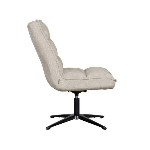 LABEL51 Fauteuil Vince - Beige Stof - Draaibaar
