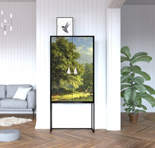 Kast dressoir met 2 deuren van MDF met bospatroon - vtwonen shop