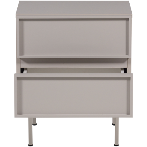 WOOOD nachtkastje 2 lades Tours - Melamine/MDF - Zand - 51x45x42 - vtwonen shop