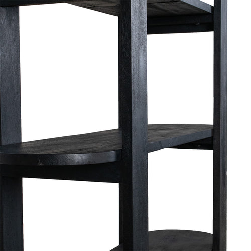 Giga Meubel Wandkast Luuk - Mangohout - Zwart - 160x38x190cm - vtwonen shop