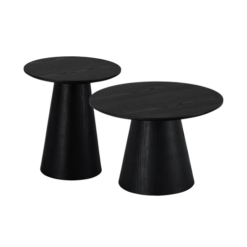 Furnhouse salontafel set Tango - Zwart - Ø 45/60 cm