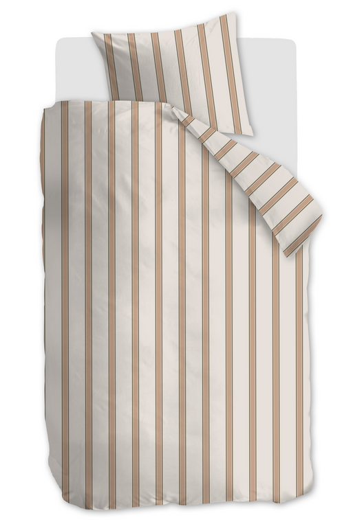 vtwonen Dekbedovertrek Fun Stripe - 140 x 220 cm - Naturel