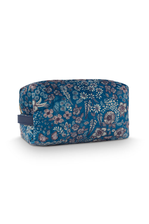 Pip Studio - Coco Make-up Tasje Dames - Daisy Dreams - Blauw - 21.5x10x10.5cm