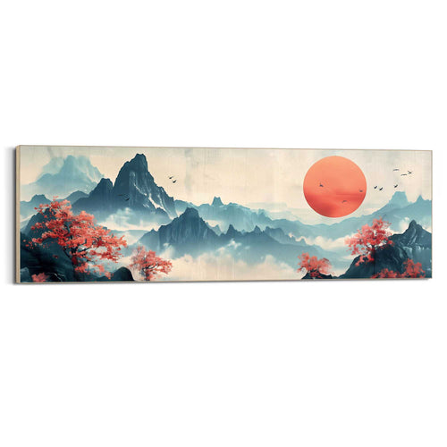 Reinders schilderij Japanse bergen - 52x156cm