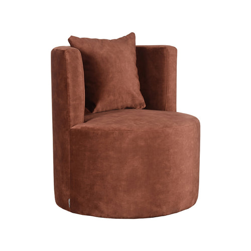 LABEL51 Fauteuil Evy - Bruin Velvet - 65x65x75cm