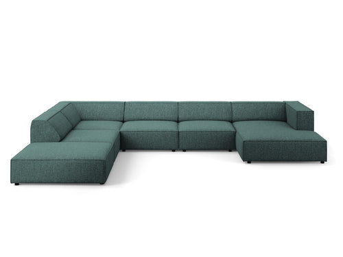 Cosmopolitan Design Panoramische hoekbank links Arendal 7-zits, chenille, olie - 262x364x70cm