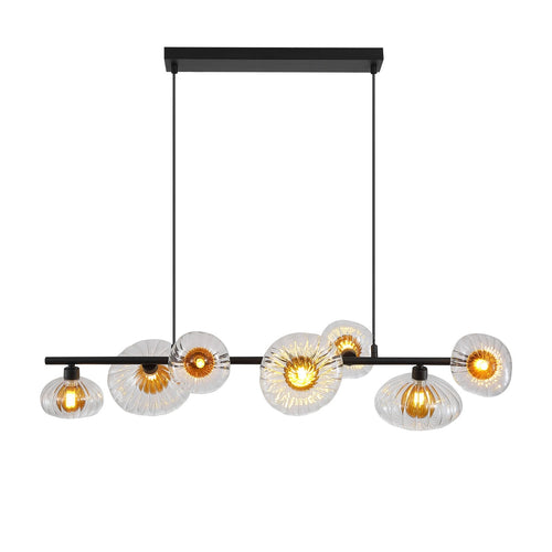 Searchlight hanglamp Sunbeam - 7 lichts - 93  x 150   cm - mat zwart
