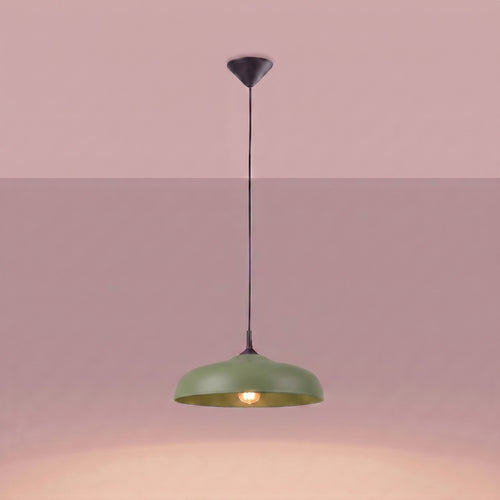 Sollux Lighting Hanglamp GINA olijfgroen - 38x38x74cm