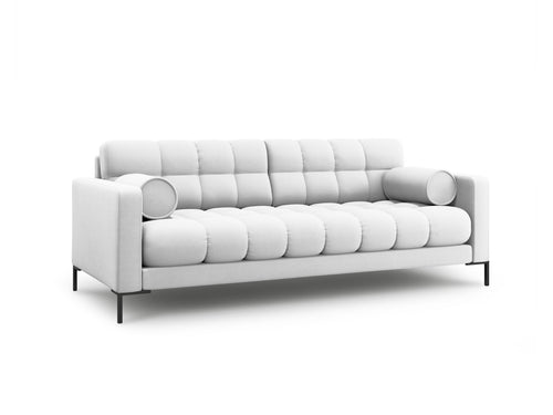 Cosmopolitan Design Bank Bali 3-zits, structurele stof, lichtgrijs - 96x177x75cm