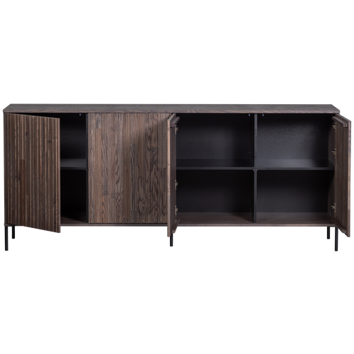 WOOOD dressoir New Gravure - Essen - Espresso - 85x200x44 - vtwonen shop