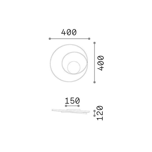 Ideal Lux OZ Geïntegreerde LED-plafondlamp, halfverzonken, wit, 4350lm, 3000K