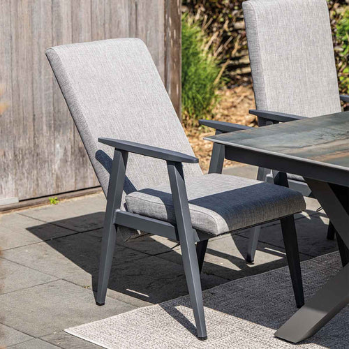 Garden Impressions tuinstoel San Felipe donker grijs - zand texfiber - vtwonen shop