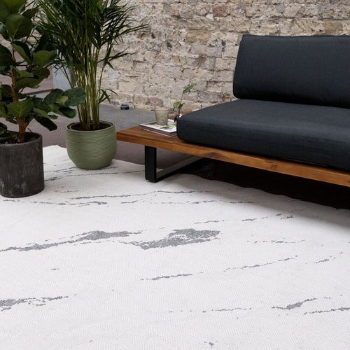 Buitenkleed Marble - Grijs/wit - dubbelzijdig - EVA Interior - 240 x 340 cm