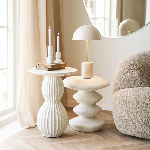 Artichok Lily Marmer Tafellamp Zand - Ø 25 x 45 cm - vtwonen shop