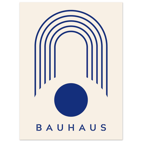 Artfulprints  Bauhaus - Blue arches   poster 30x40 cm - vtwonen shop