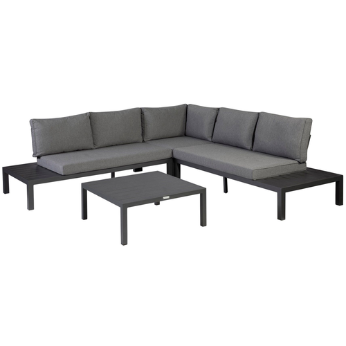 Exotan loungeset buiten incl. kussens La Vida - Aluminium - Grijs - vtwonen shop