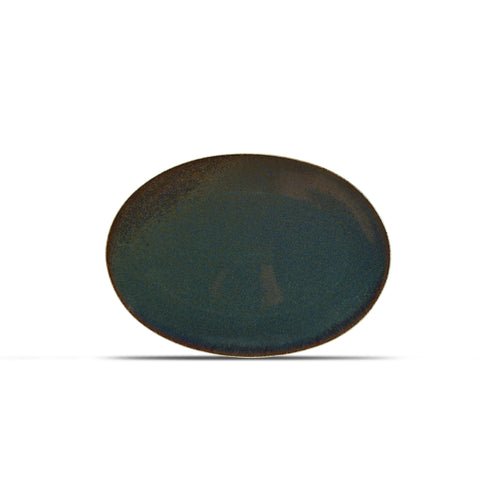 Bonbistro - Plat bord 36x25,5cm groen Cirro - Set van 4