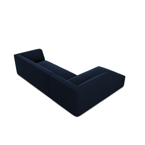 Cosmopolitan Design - Modulaire hoekbank links Siena 4-zits, flueel koningsblauw - 180x273x69cm