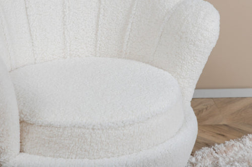 BRAM Fauteuil Ilora - Wit Teddy - vtwonen shop