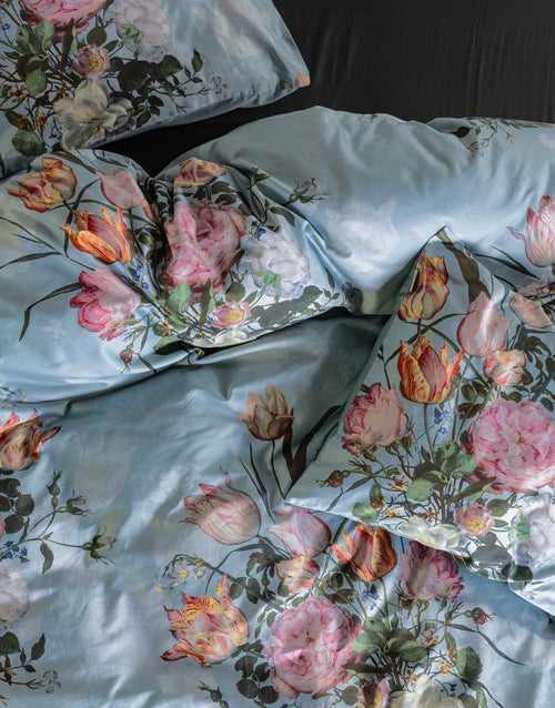 Essenza Tulip Bloom dekbedovertrek - Lits-Jumeaux - 240x200/220 cm - Surf green