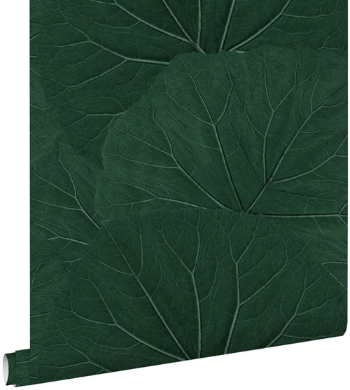 ESTAhome behang grote bladeren emerald groen - 53 cm x 10.05 m - 138997