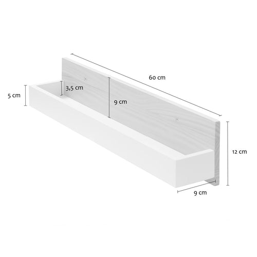 Calicosy - Wandplank EVE - Wit 60x10x12 cm