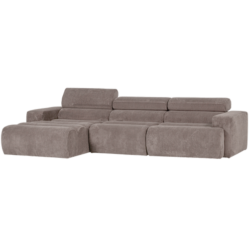 WOOOD chaise longue bank links Novi - Ribstof - Zand - vtwonen shop