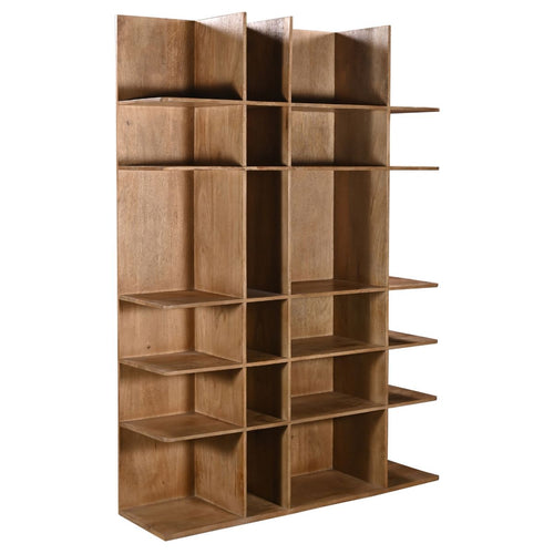 Giga Meubel Wandkast Lumo - Mangohout - Lichtbruin - 140x38x200cm - vtwonen shop