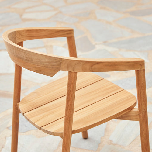 Tikamoon Tuinstoel van massief teakhout - Naturel - vtwonen shop