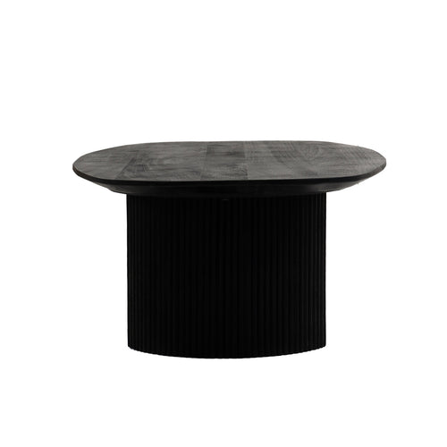 Giga Meubel Salontafel Feline - Deens Ovaal Zwart - 100cm