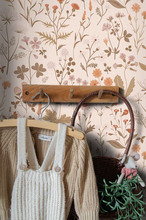ESTAhome behang veldbloemen beige - 53 cm x 10.05 m - 139596